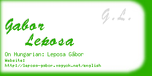 gabor leposa business card